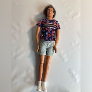 Vintage Male Barbie Ken Doll Brown Rooted Hair & Eyes 90's 1990's With Outfit